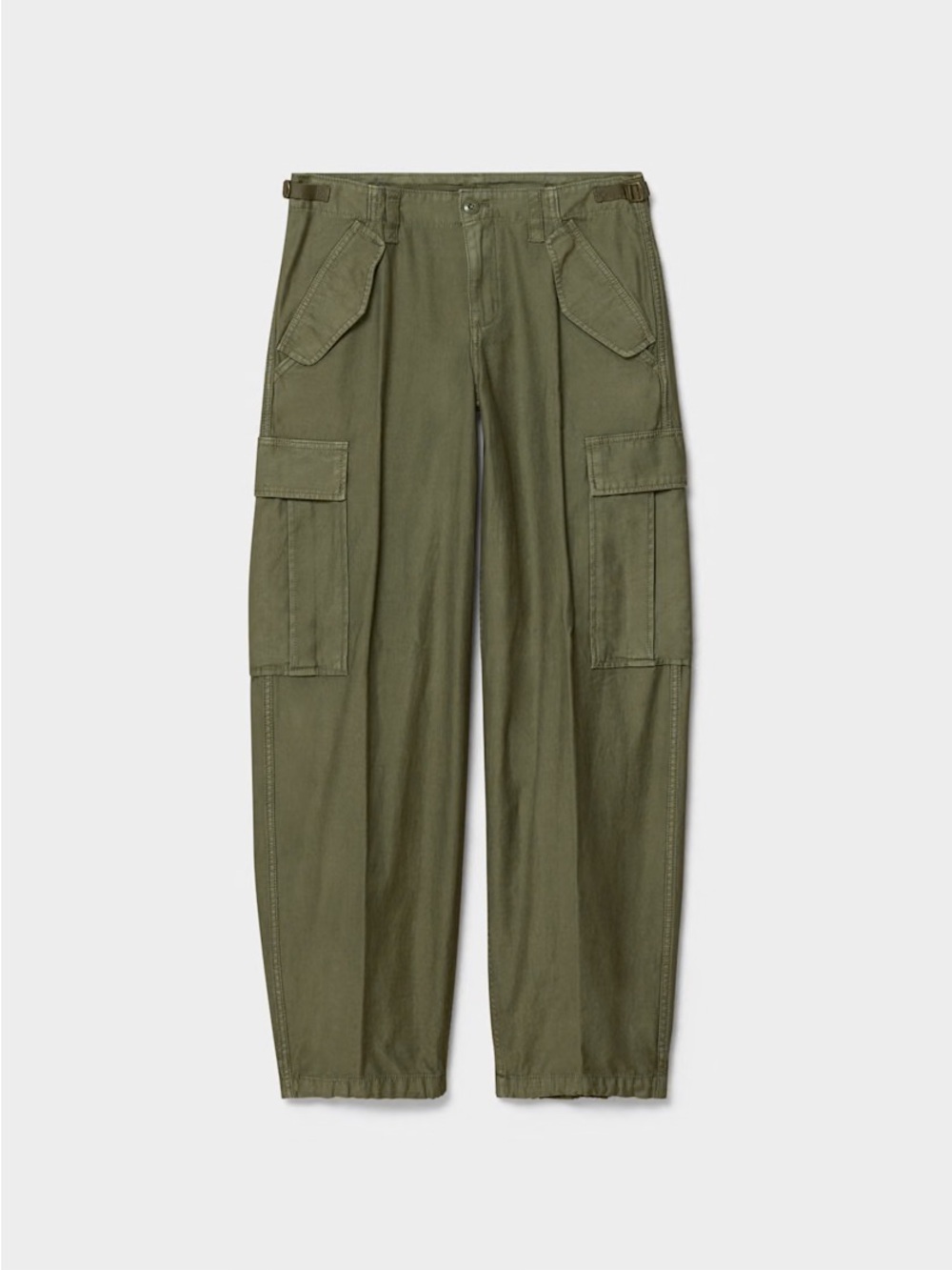 Aritzia TNA Inn Cargo Pant Olive Utility Wide-Leg Size 14